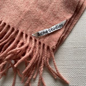 Acne Studios oversized wool scarf pink